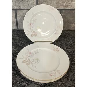 (6) Johann Haviland Sweetheart Rose Porcelain Salad Plates Bavaria Germany